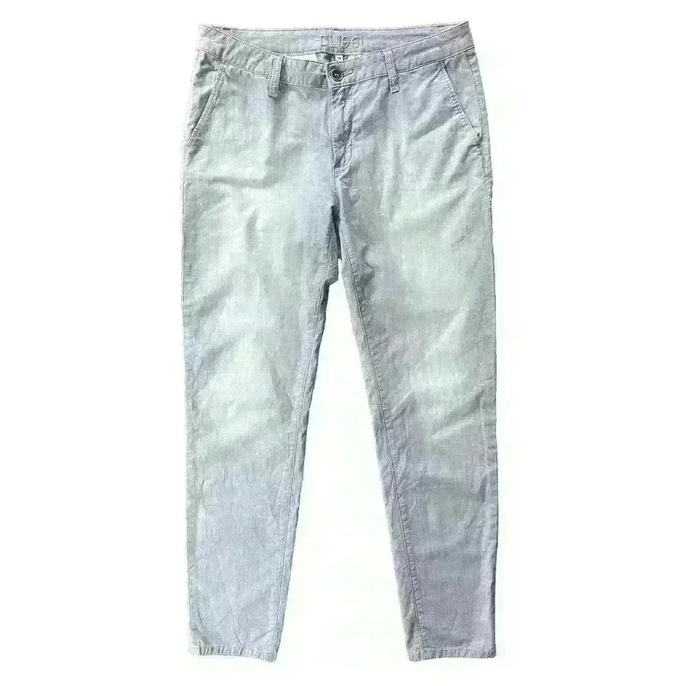 DL 1961 IRIS Relaxed Trouser Pants Size 28 American Cotton Blend Light Blue